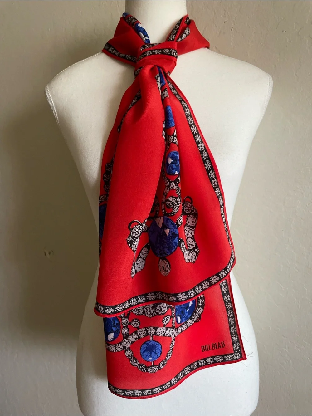 Bill Blass vintage silk scarf